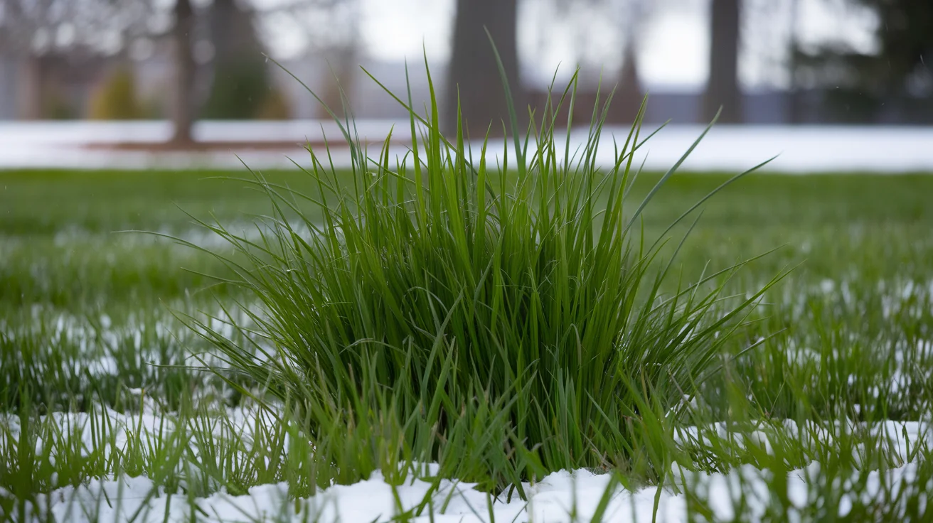 Tall Fescue in winter
