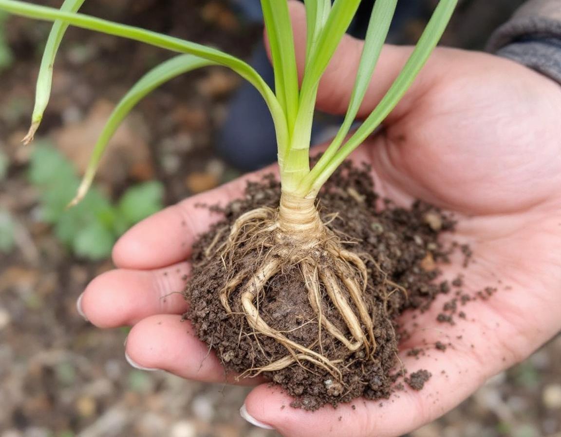 Nutsedge tubers (nutlets) attached to roots