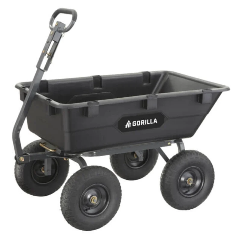 Gorilla Carts GOR6PS heavy-duty poly dump cart