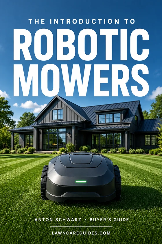 The Introduction to Robotic Mowers — free 30-page buyer's guide PDF cover
