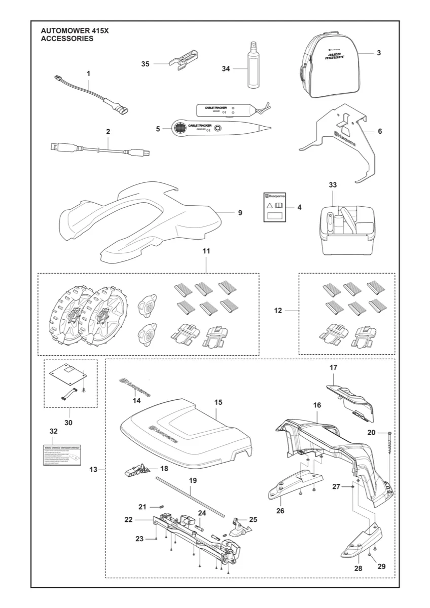 Husqvarna Automower 415X feature illustration