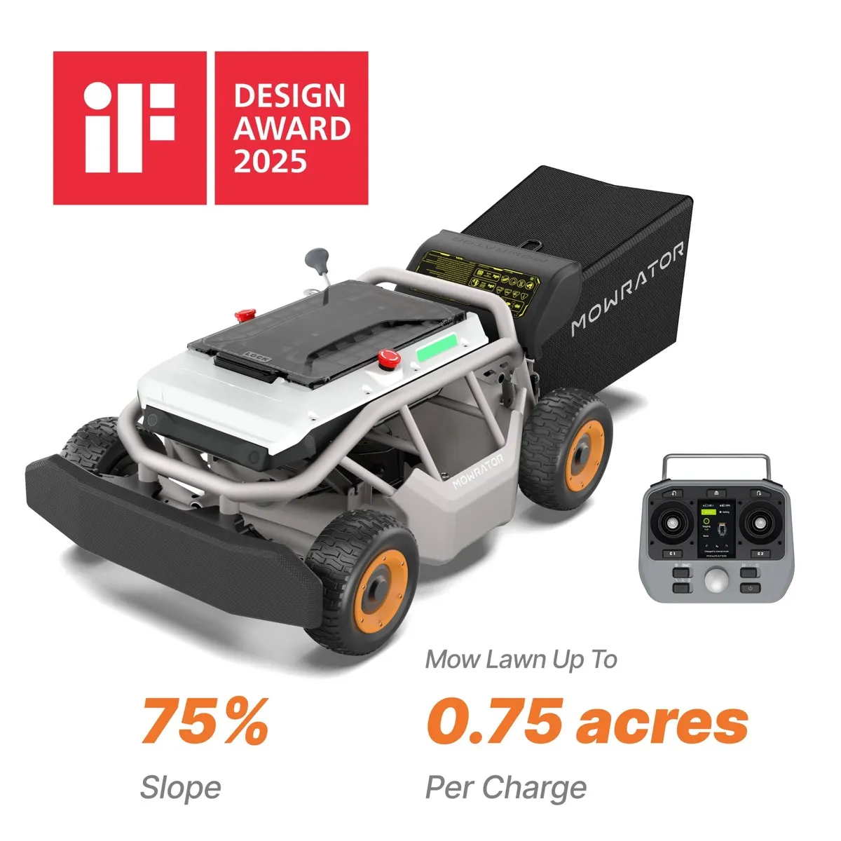 Mowrator S1 4WD remote-control electric lawn mower